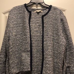 Navy white comfy but dressy suit jacket.